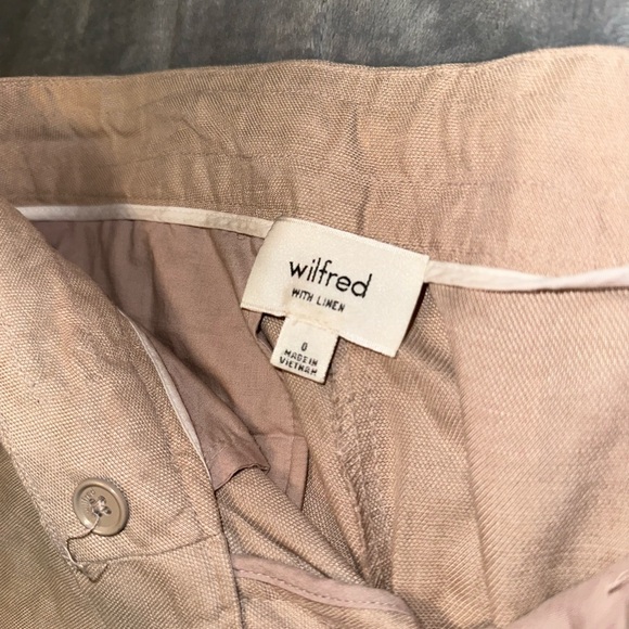 Wilfred linen relaxed pants size 0 - Picture 2 of 3